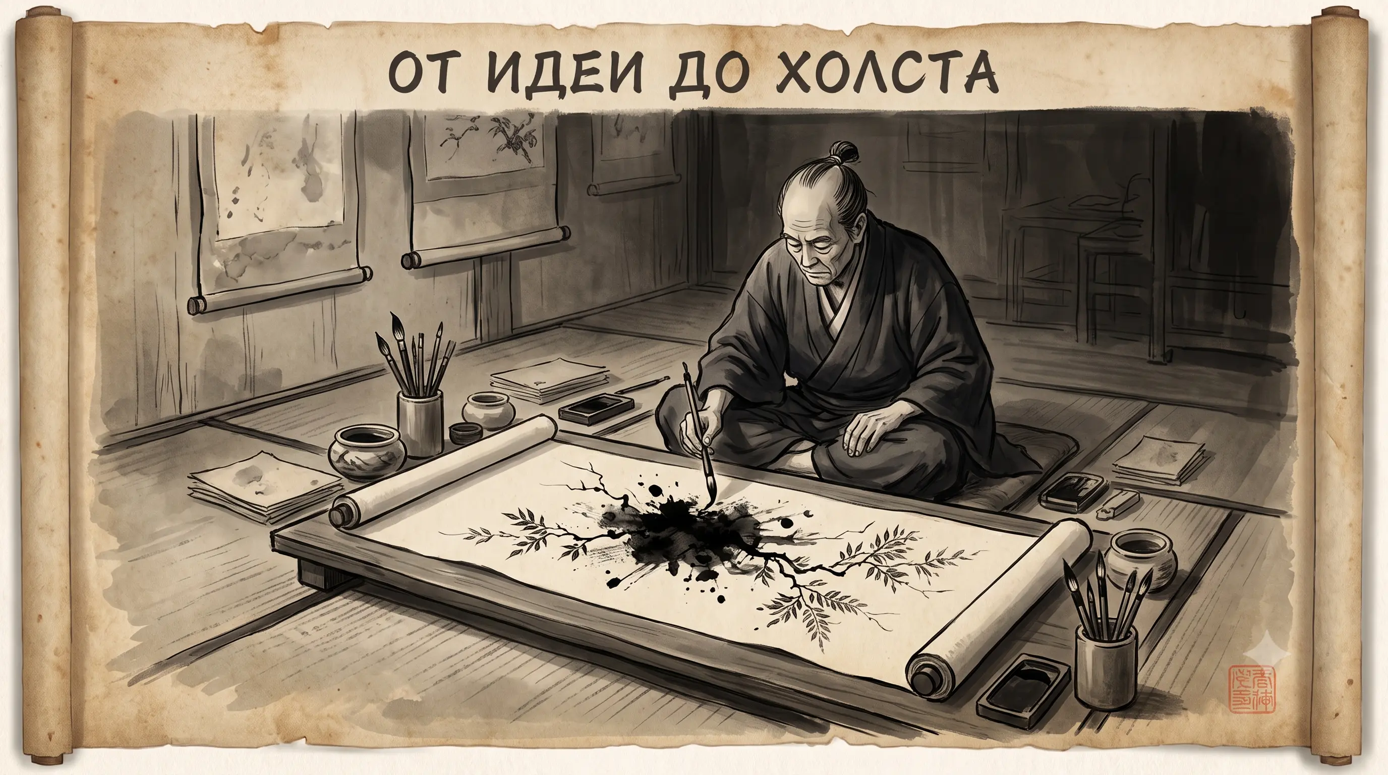 Генератор: От идеи до холста - Как генеративный ИИ начинает с капли хаоса и разворачивает ее в реальность высокого разрешения.
