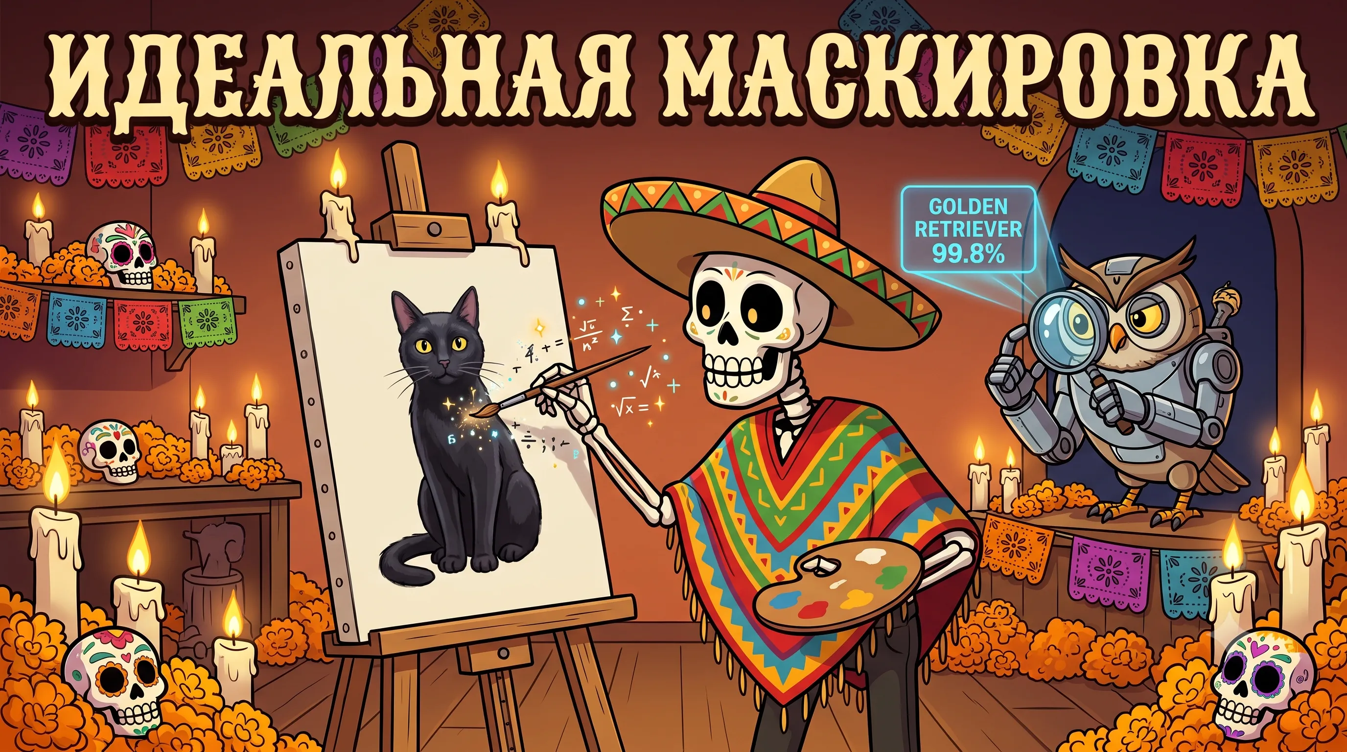 Оптимизация пикселей: Идеальная маскировка - Оптимизация пикселей во входных данных. Как злоумышленники замораживают веса модели и используют градиентный спуск для изменения пикселей напрямую.