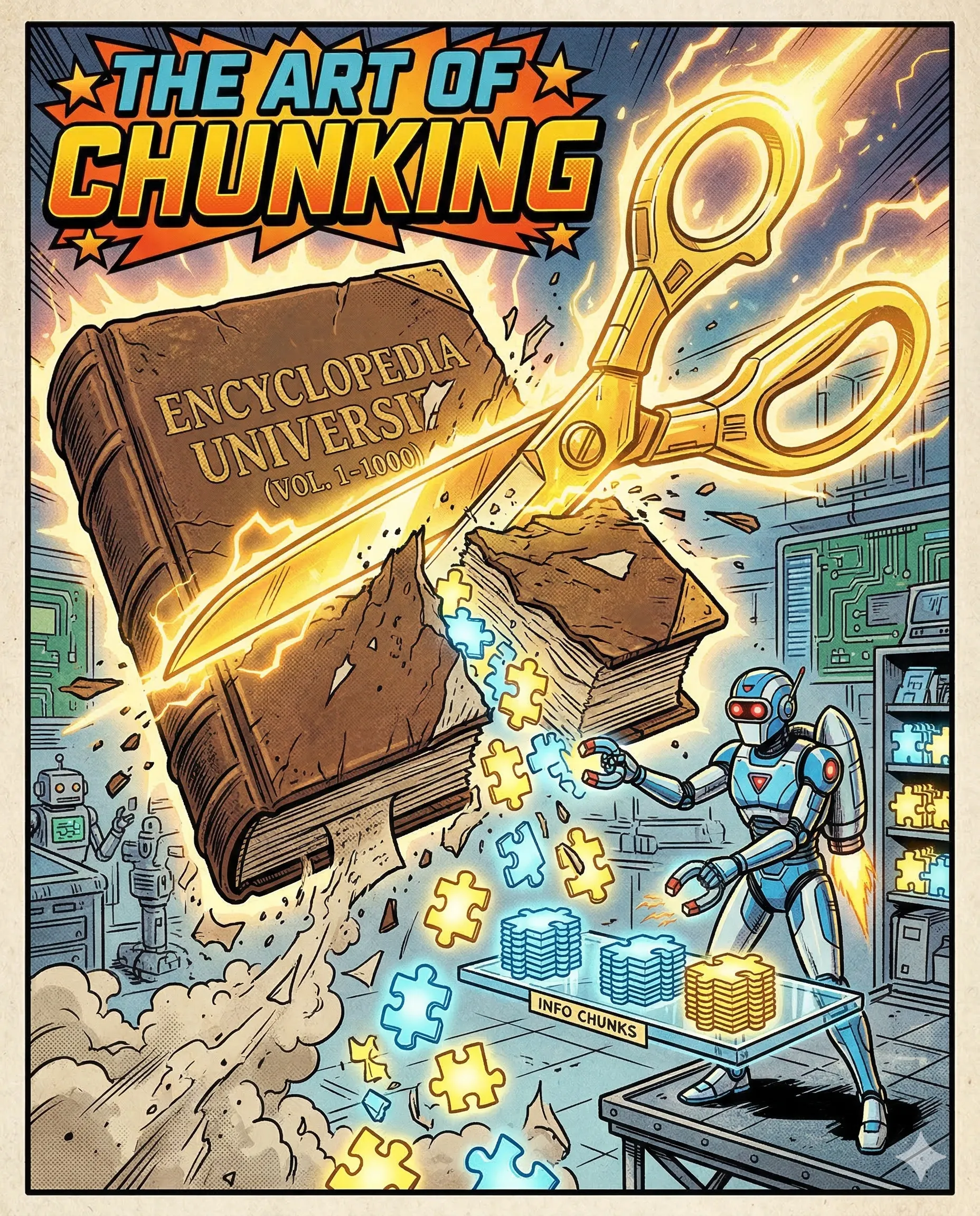 AI's Secret Weapon: Really Good Scissors - Why context windows limit AI and how Chunking—slicing massive documents into manageable pieces—delivers focused, accurate, and rapid responses.